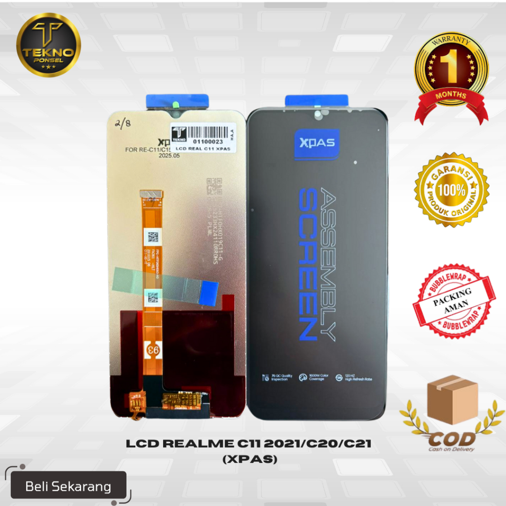 LCD UNIVERSAL REALME C11 2021/C20/C21 (XPAS)ORIGINAL 100%