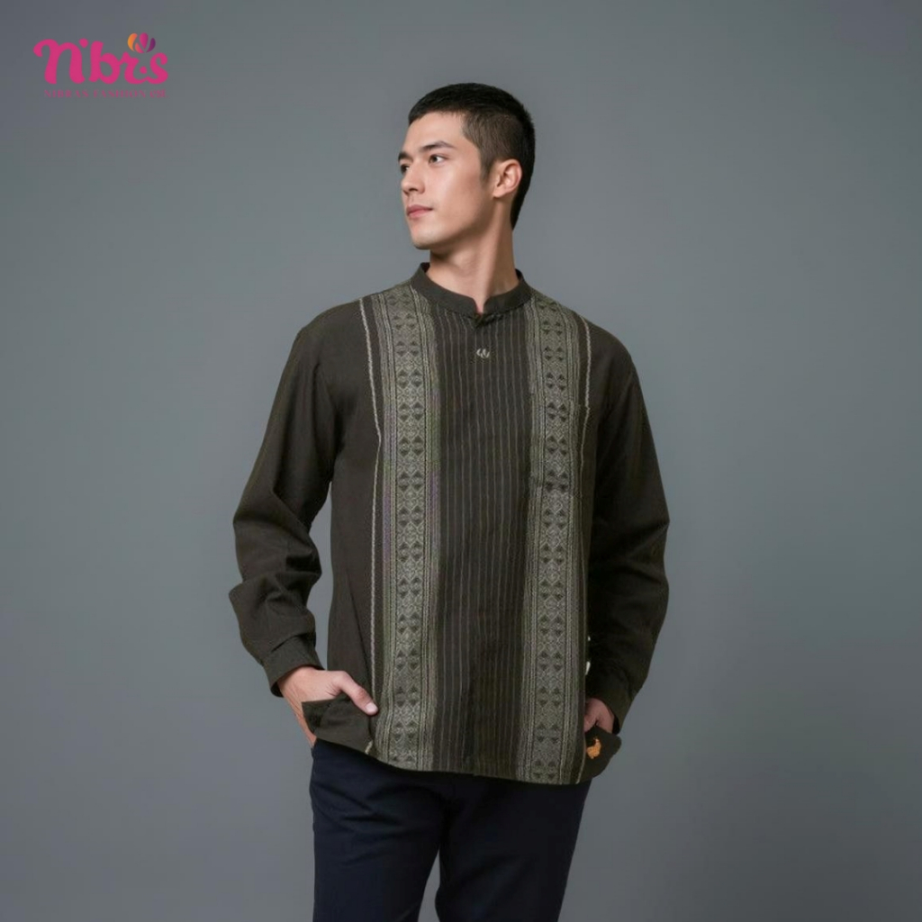 Baru Nibras Koko Muslim NK 76 Nk 076 Koko Lengan Panjang Material Teteron Cotton Premium