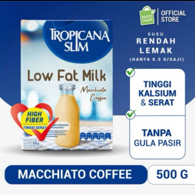 

Tropicana Slim Susu Low Fat Macchiato Coffee 500gr - Susu Diet Bantu Turunkan Kolesterol