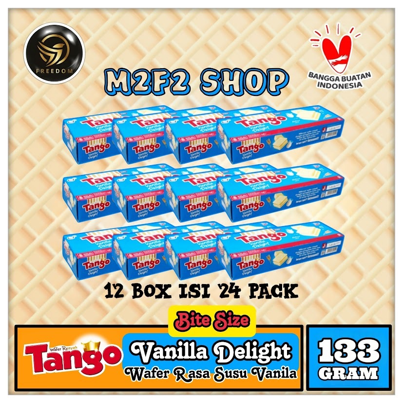 

Tango Wafer Vanilla Delight BITE SIZE | Krim Susu Vanila Box - 133 gr (Kemasan 12 Box)
