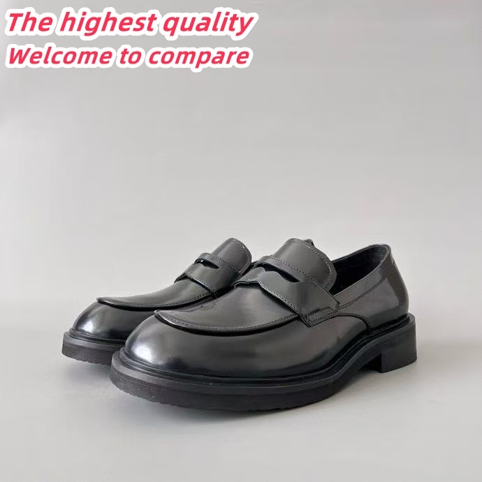 PRADA round toe loafers men's black 4280238