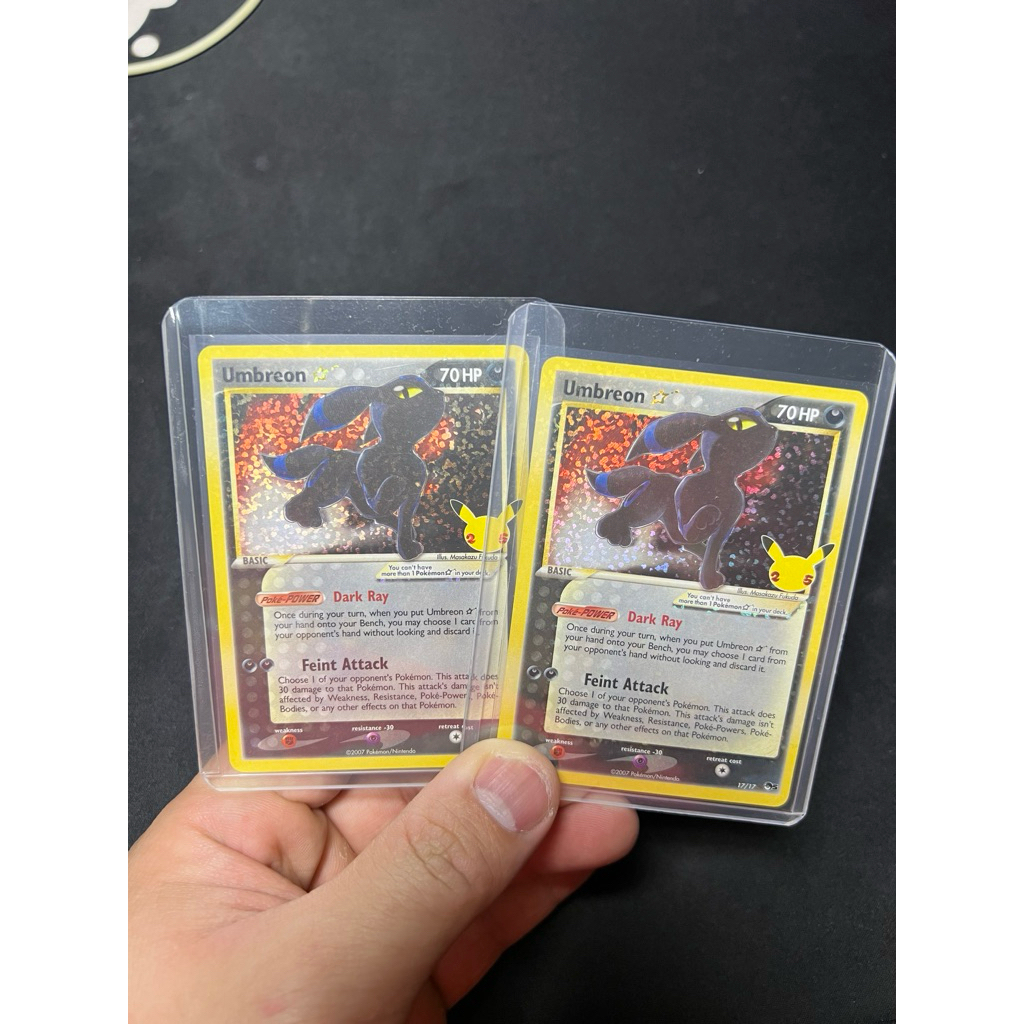 kartu pokemon UMBREON 25th anniversary RAW