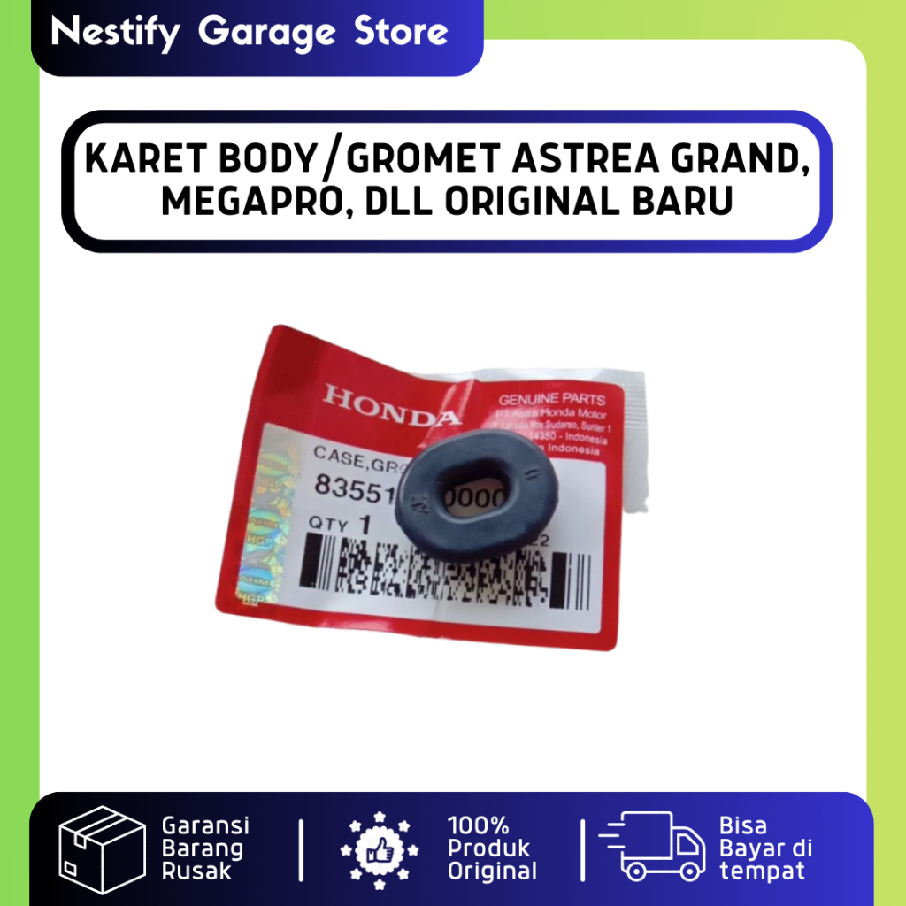 KARET BODY GROMET ORIGINAL HONDA ASTREA GRAND SABIT BULUS LEGENDA IMPRESSA STAR PRIMA C70  CB 100 12