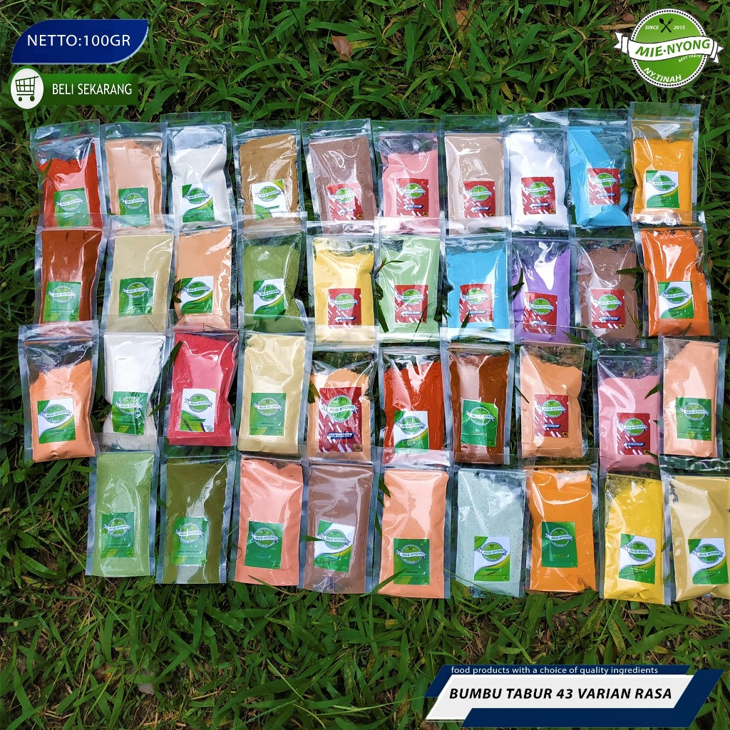 

mienyong bumbu tabur kemasan 100gr bumbu tabur snack kripik mie lidi premium varian rasa 100-120