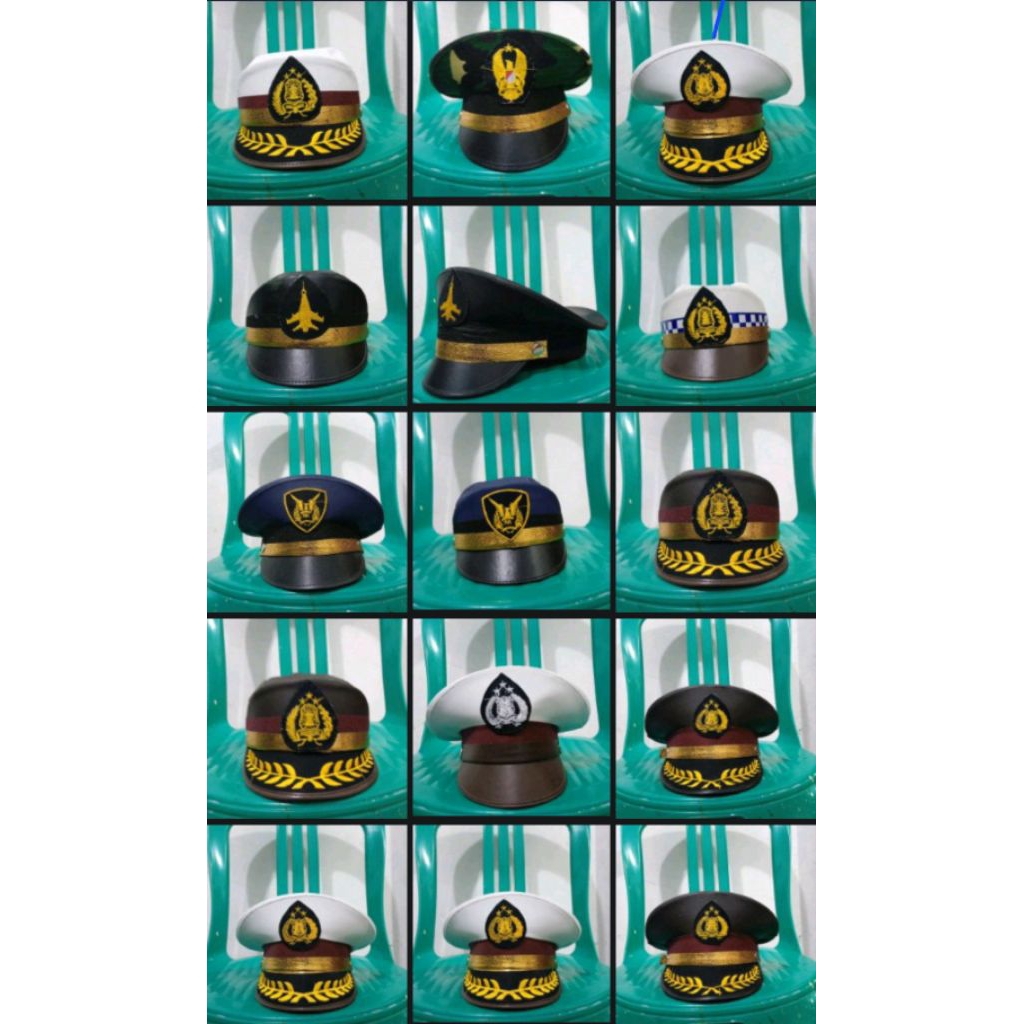 topi polantas polisi anak Topi TNI AU Topi TNI AD topi polantas topi sabara topi perwira topi pilot 