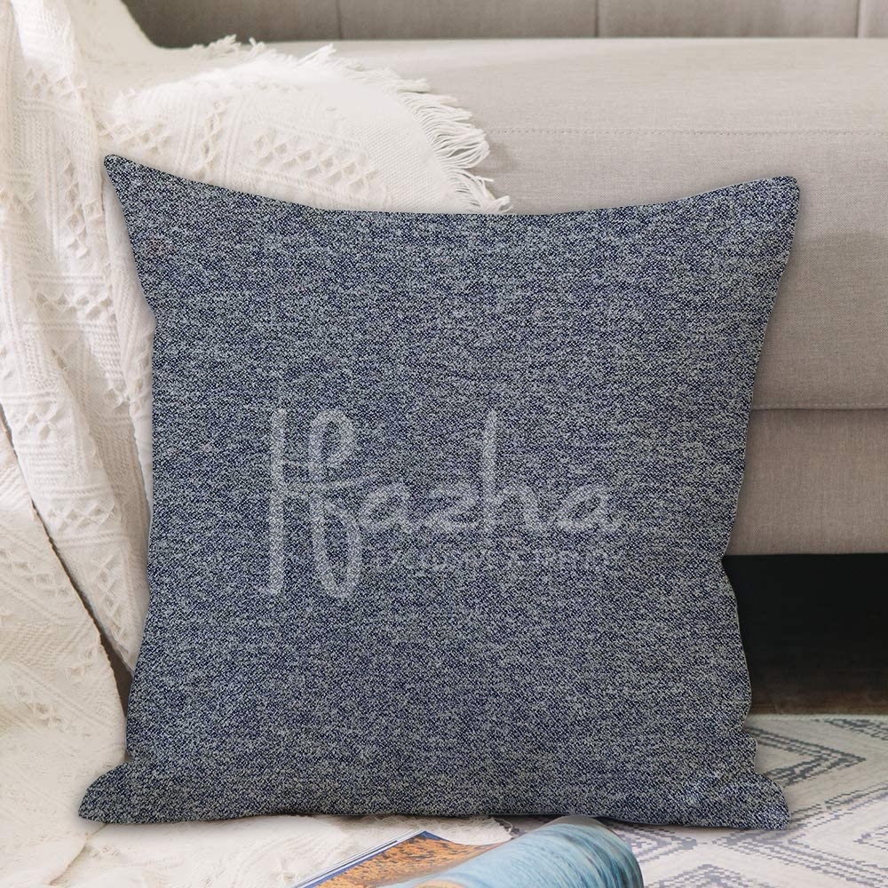 Sarung Bantal Sofa Kursi Tamu Modern Mewah Motif Polos Fabric Look Warna Abu Tua