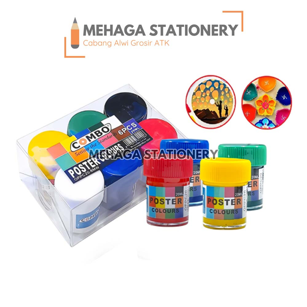 

Cat Poster Colour 6 Warna Mix Ukuran 20ml Combo | 1 Pack = 6 Botol