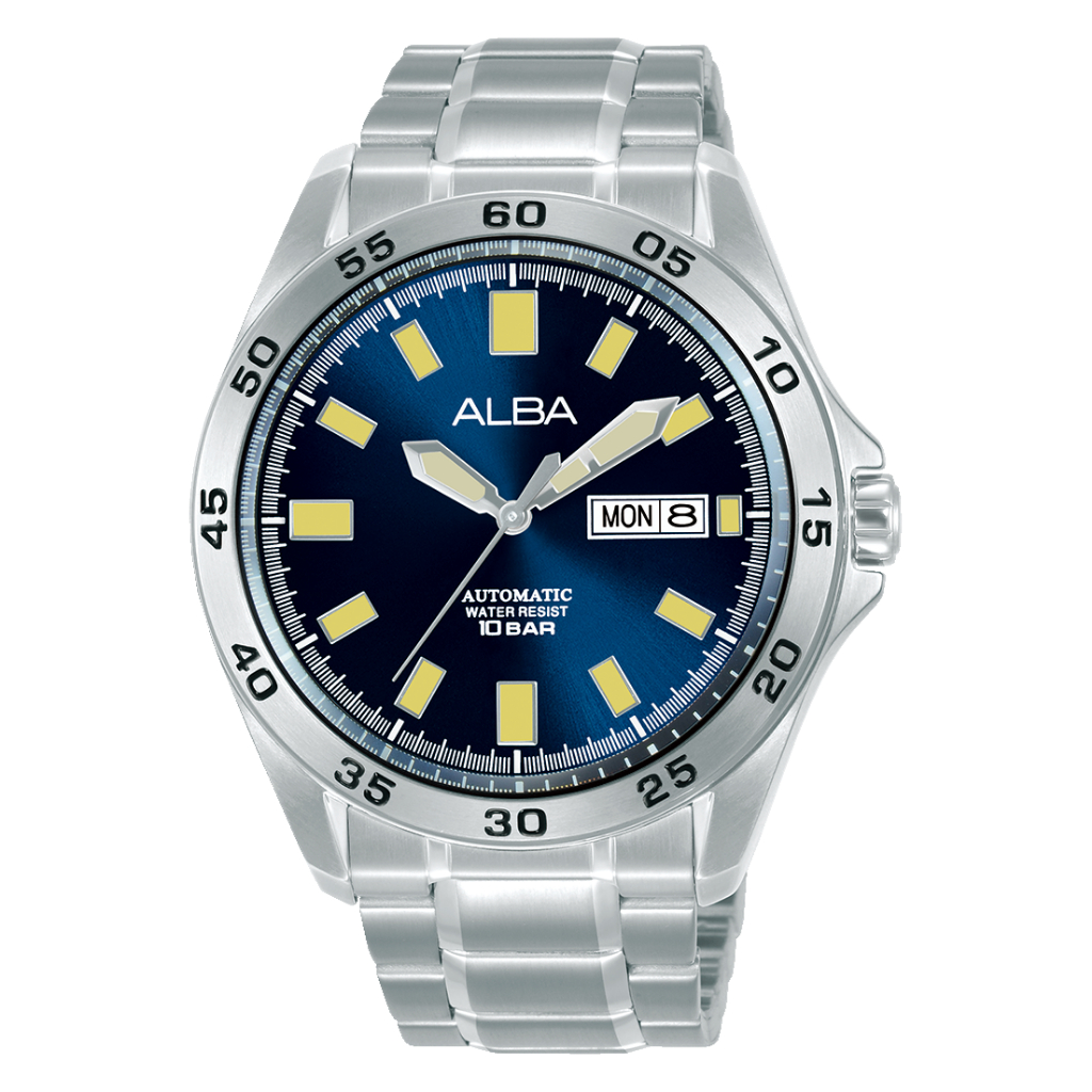 Alba Mechanical AL4749X1 Automatic Men Blue Dial Stainless Steel - Jam Tangan Alba Original