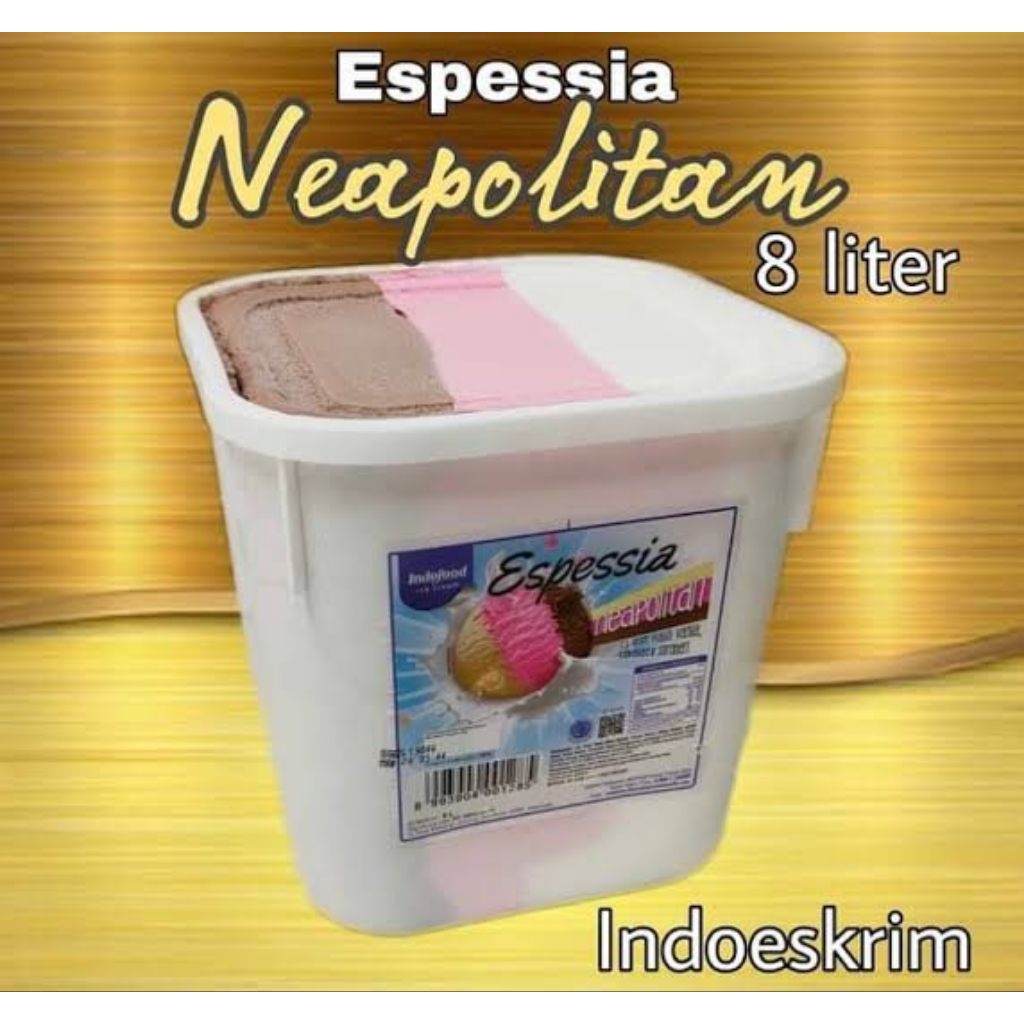 Ice cream 8liter 3 rasa / es krim neopolitan