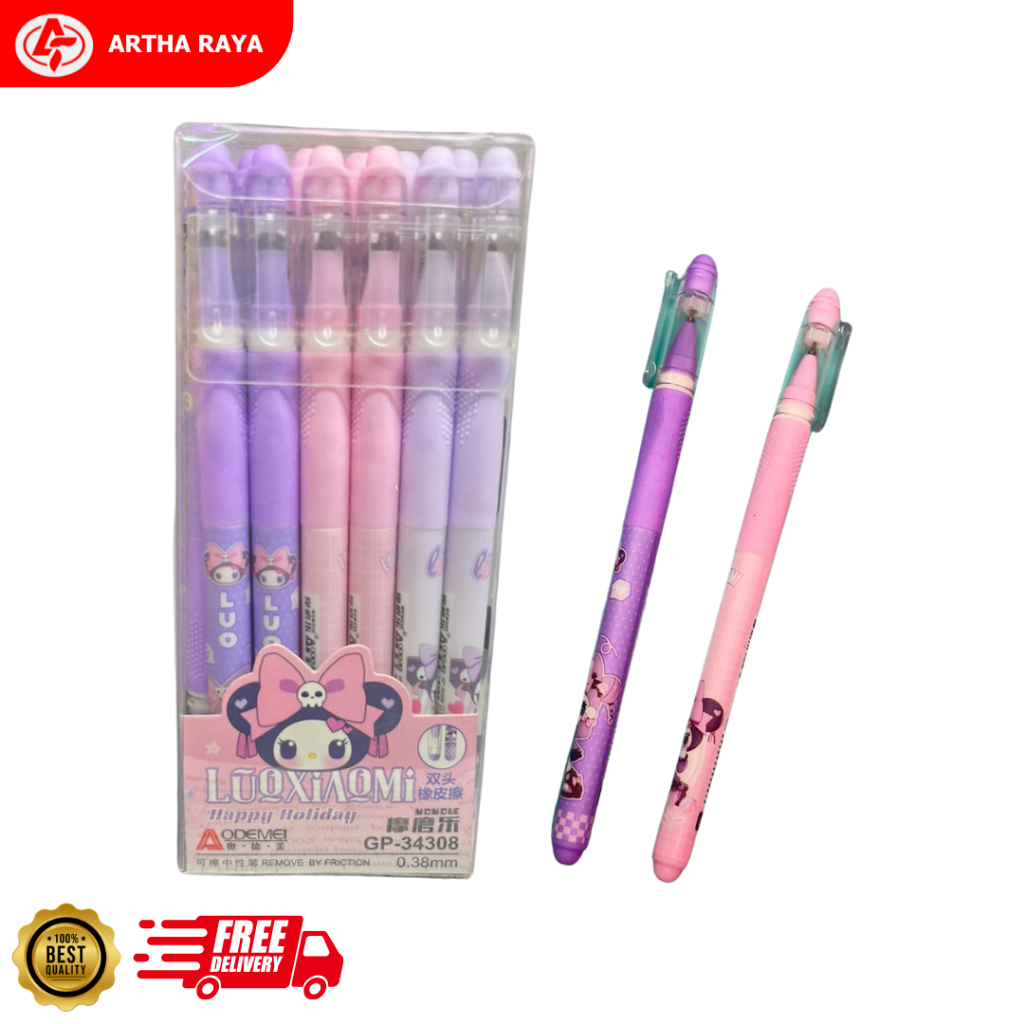 

AODEMEI Pulpen Erasable / Pena Bisa Dihapus Luoxiaomi Hitam GP-34308 [12 PCS]