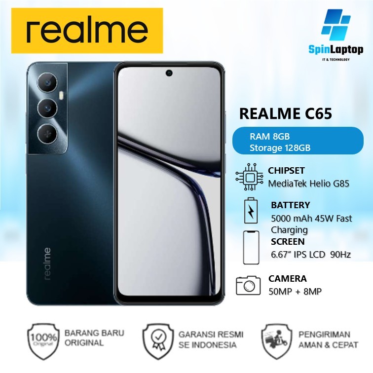 REALME C65 8GB 256GB 5000mah GARANSI RESMI INDONESIA