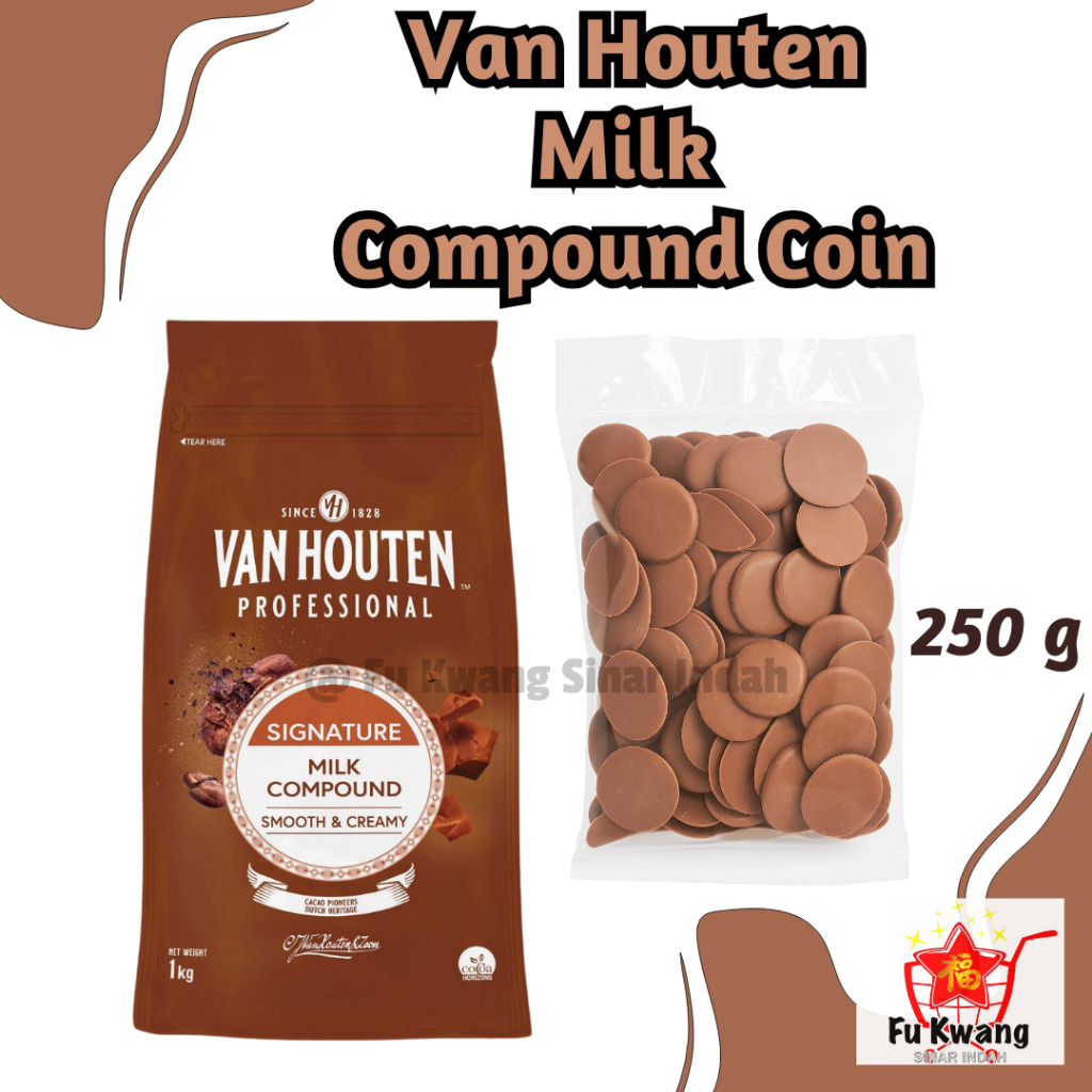 

Van Houten Milk Compound Coin / Cokelat Coin / Milk Chocolate / Cokelat Compound Susu / Coklat Compound Susu / Cokelat Susu / Coklat Susu 250 gram
