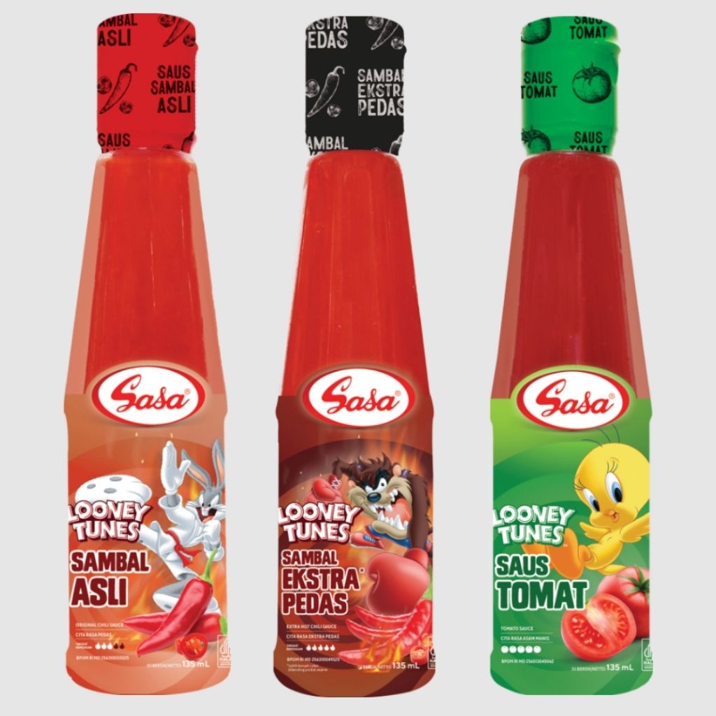 

Saus sambal sasa, kemasan botol 135ml, Sambal asli, Sambal extra pedas