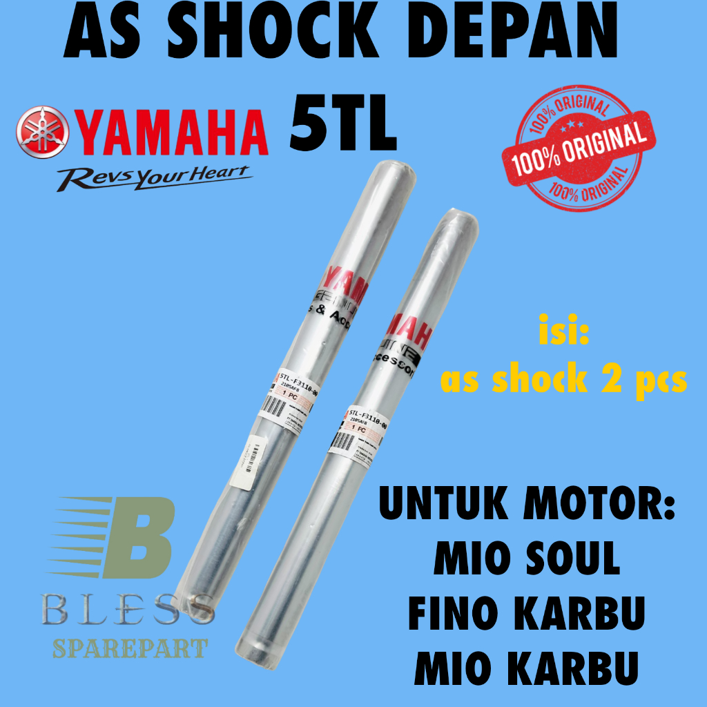 AS SHOCK DEPAN 5TL 2PCS HARGA SEPASANG KUALITAS ASLI Mio lama, mio sporty, Nouvo, mio karbu, fino