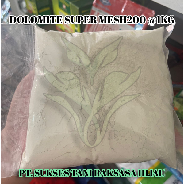 DOLOMIT 1 KG - Pupuk Dolomit Super untuk Pertanian Pupuk Dolomit Kapur Dolomit Menaikan PH Tanah 1 K