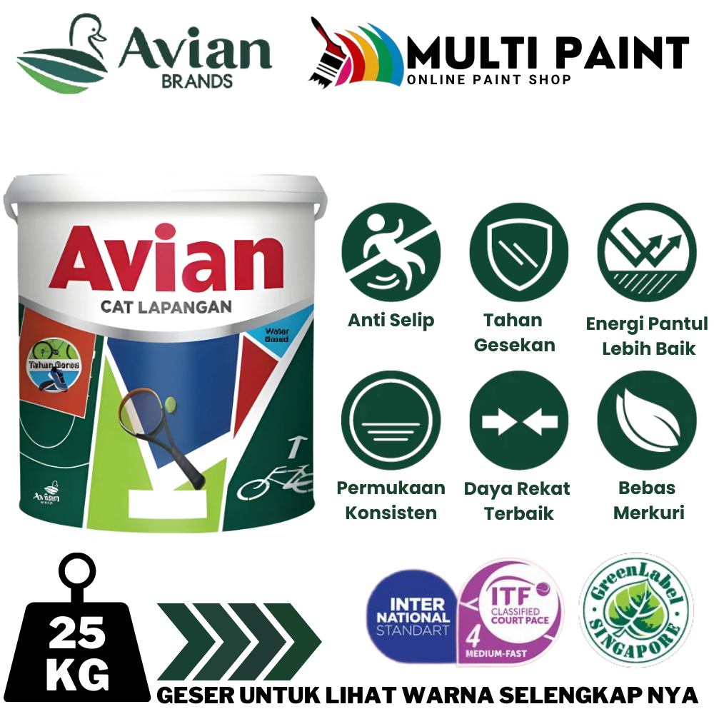 AVIAN CAT LAPANGAN 25KG AVIAN CAT LAPANGAN INDOOR & OUTDOOR 25KG AVIAN CAT LAPANGAN OLAHRAGA