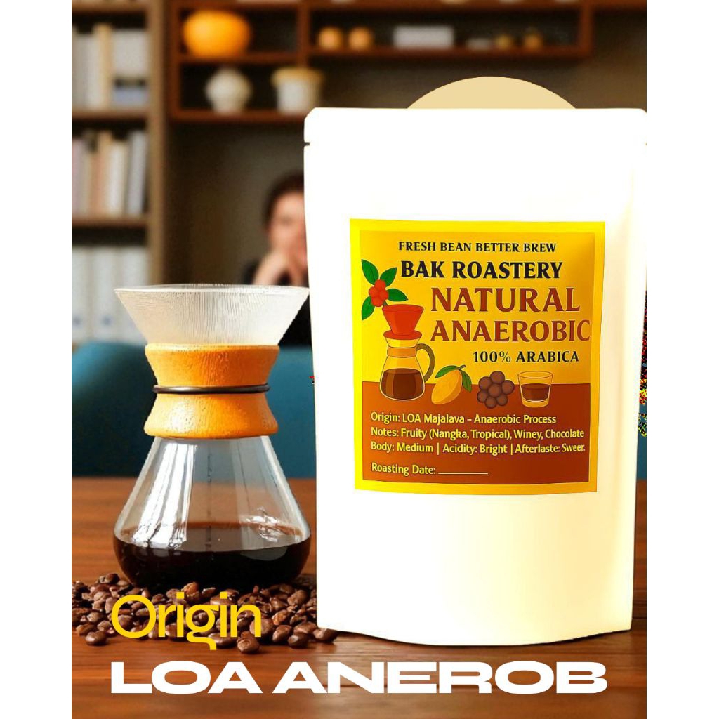 

Kopi Arabika Specialty Coffee beans LOA Natural Anaerobic 200gr - FRESH ROASTED