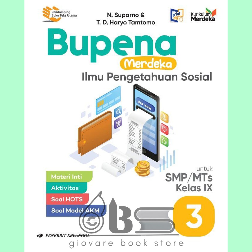BUPENA MERDEKA IPS KELAS 9 ERLANGGA KURIKULUM MERDEKA ORIGINAL | BUPENA IPS KELAS 9 ERLANGGA | BUPEN