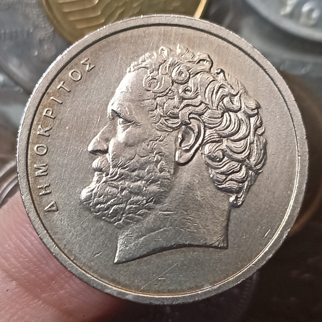 Koin Kuno Yunani Democritus 10 Drachmai