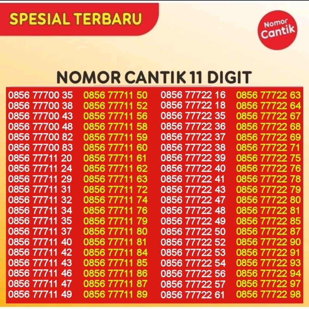Nomor Cantik IM3 11 Digit, Nomor Cantik Indosat, No Cantik Indosat