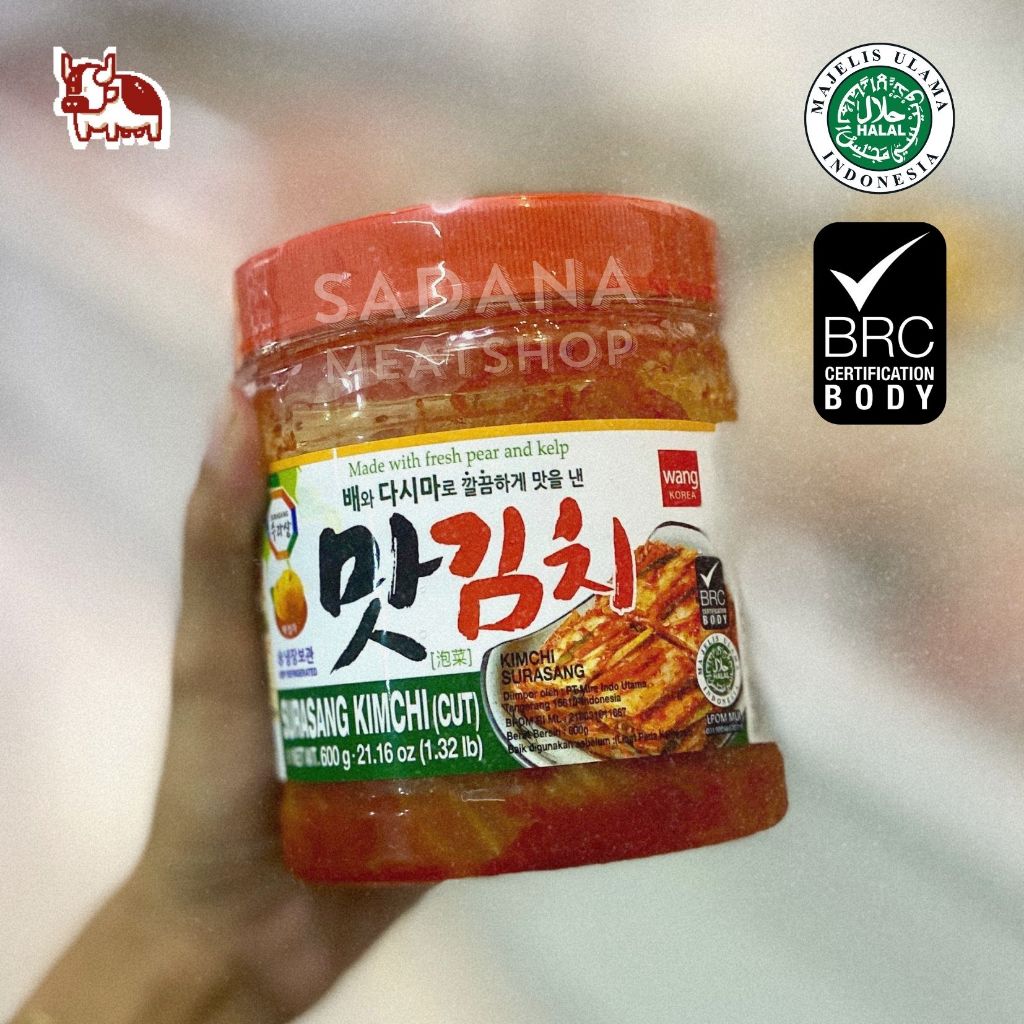 

SURASANG Kimchi (Cut) 600g – HALAL MUI Kimchi Korea Asli Fermentasi Sayur