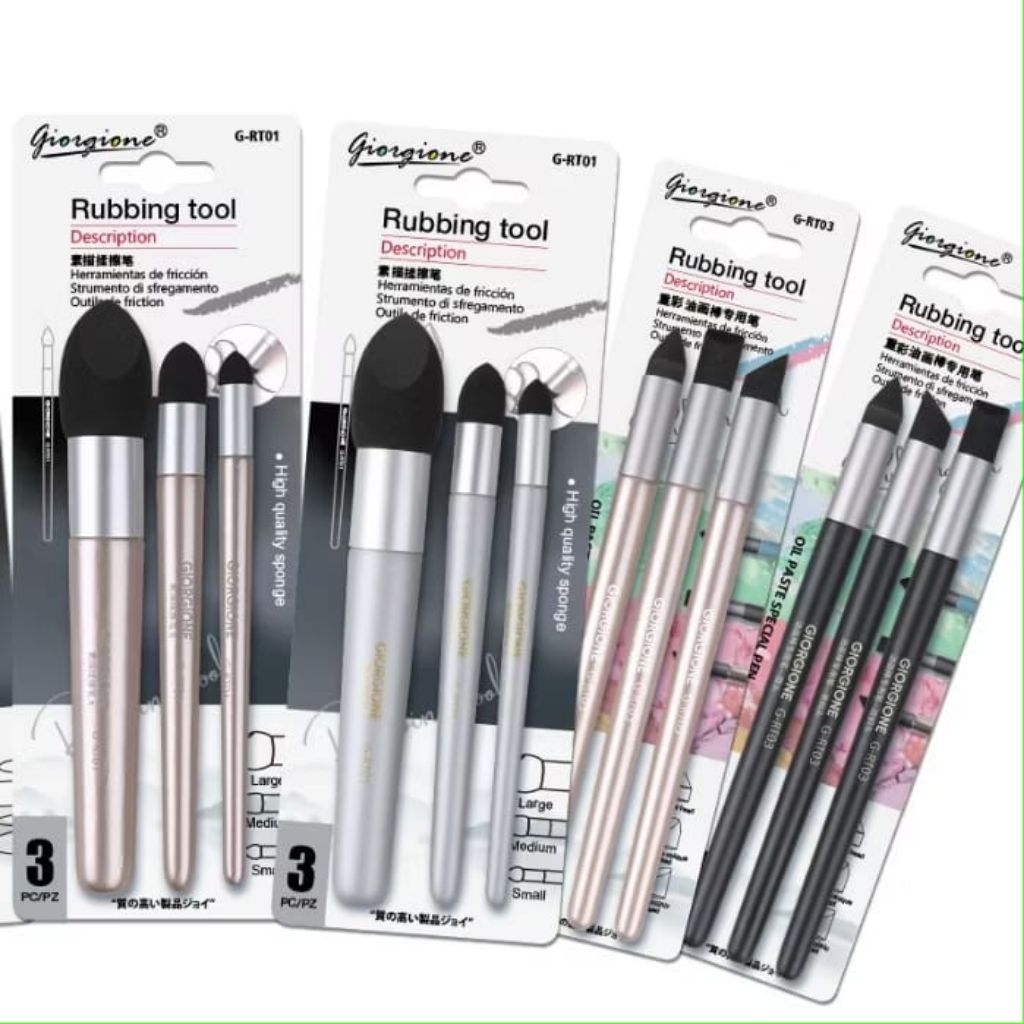 

Giorgione Sketch / Oil pastel Rubbing Pen Set Pena Gosok | Rubbing Tools Alat Blending Crayon