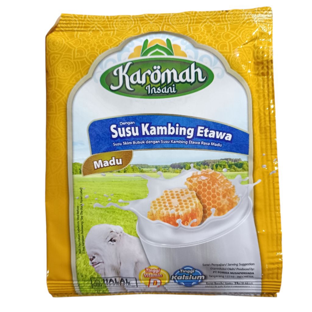 

Susu Kambing Etawa Rasa Madu Merk Karomah Insani 25 gr Etawalin