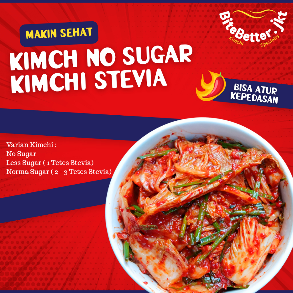 

FRESH KOREA KIMCHI VARIAN NO SUGAR ATAU STEVIA BY BiteBetter
