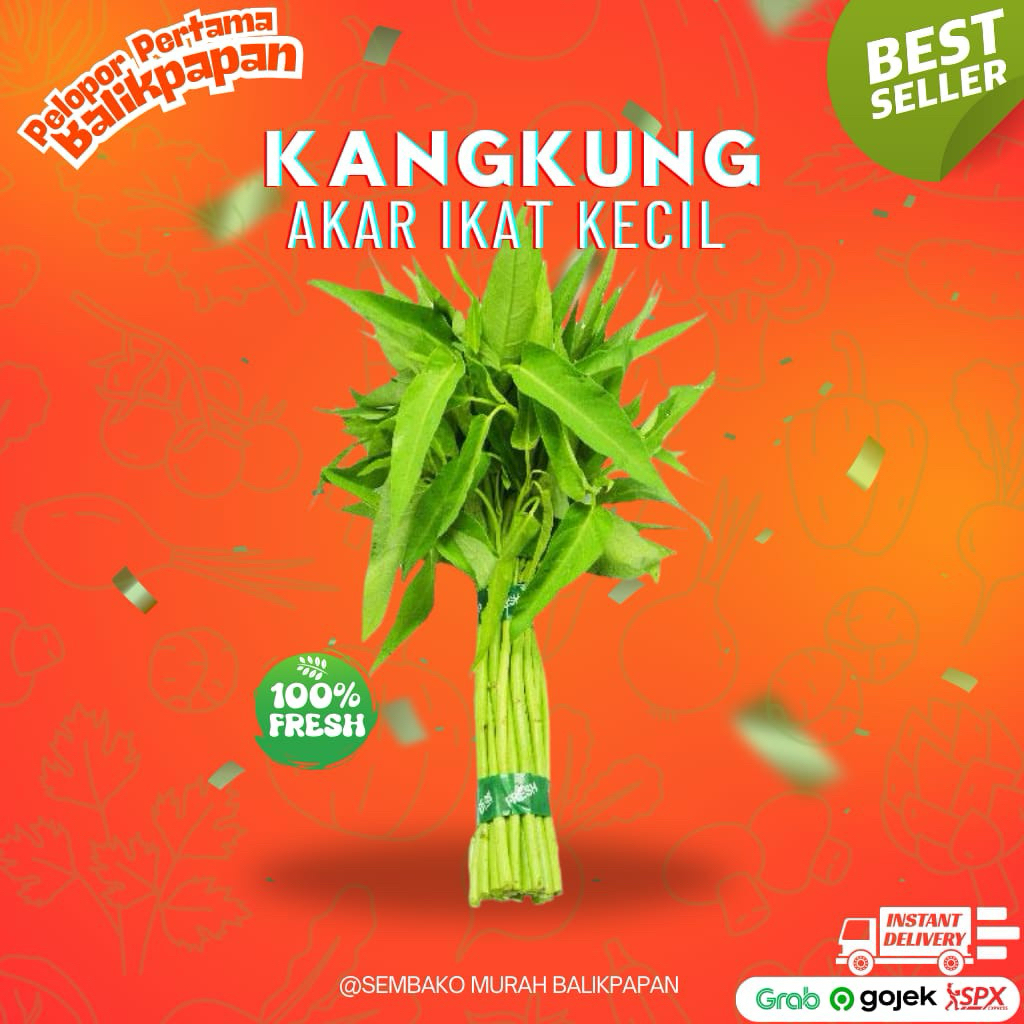 

Sayur kangkung ikat kecil (berat menyesuaikan harga pasar yg berubah ubah)