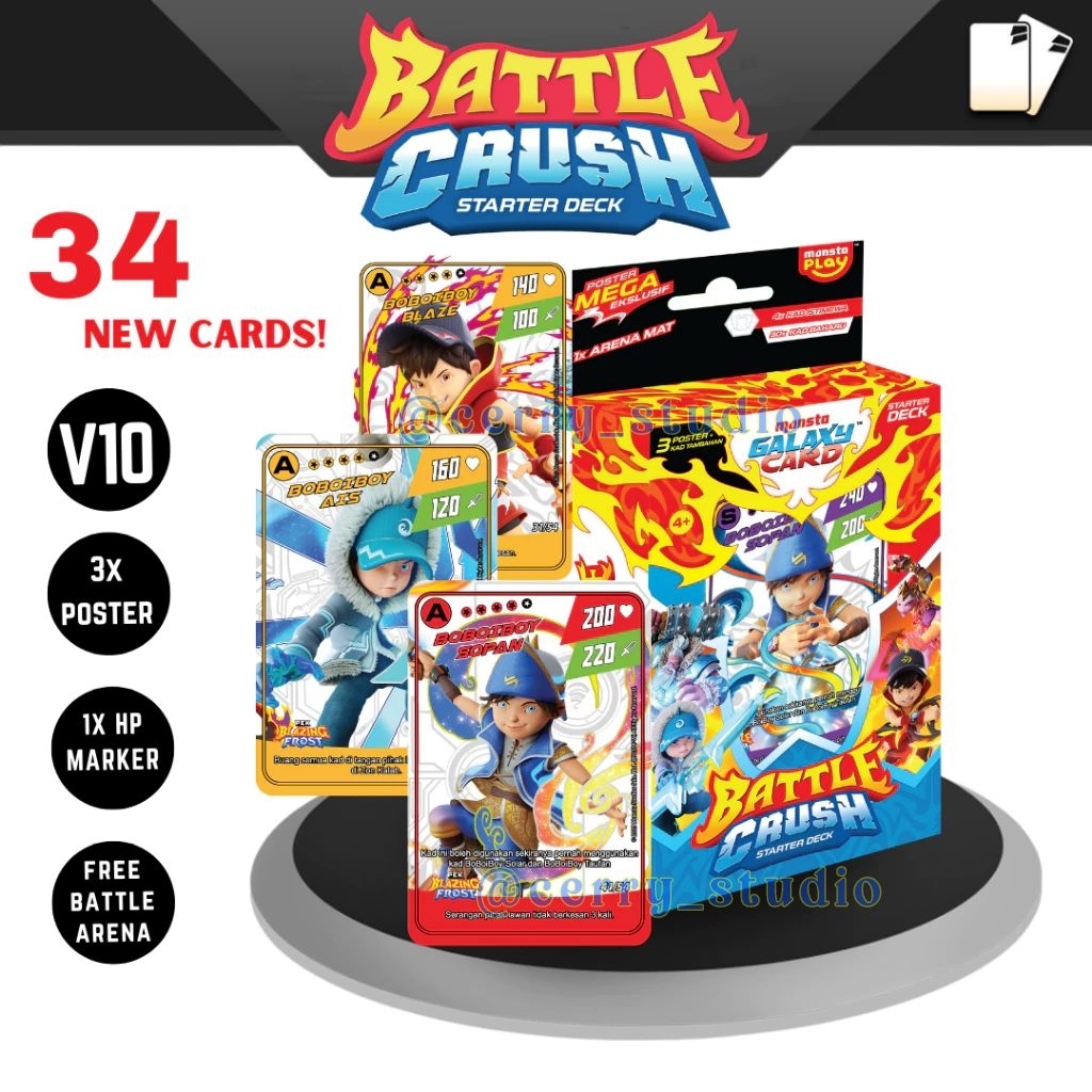[BARU RILIS] Boboiboy Galaxy Card Battle Crush + FREE ARTPRINT BOBOIBOY SOPAN