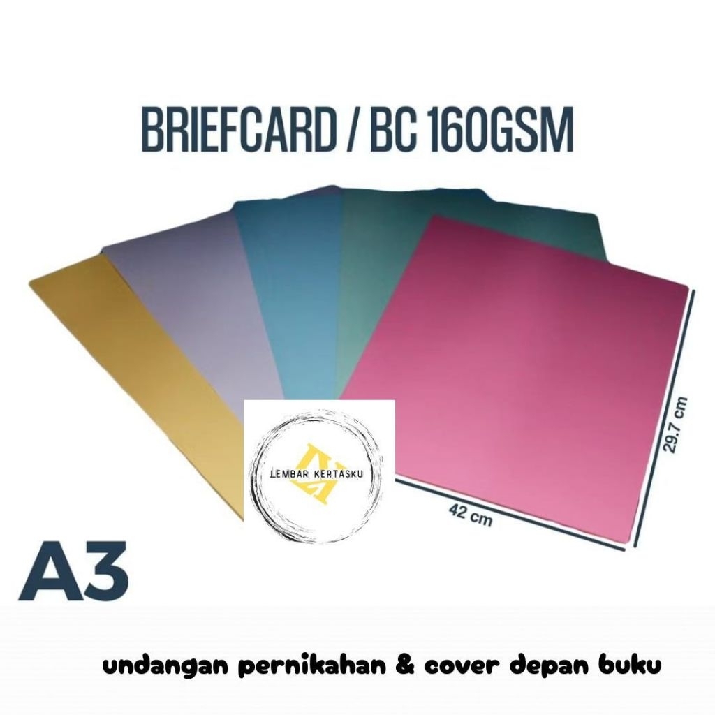 

Kertas BC A3 160 gsm isi 100 lembar / Kertas Brief Card A3
