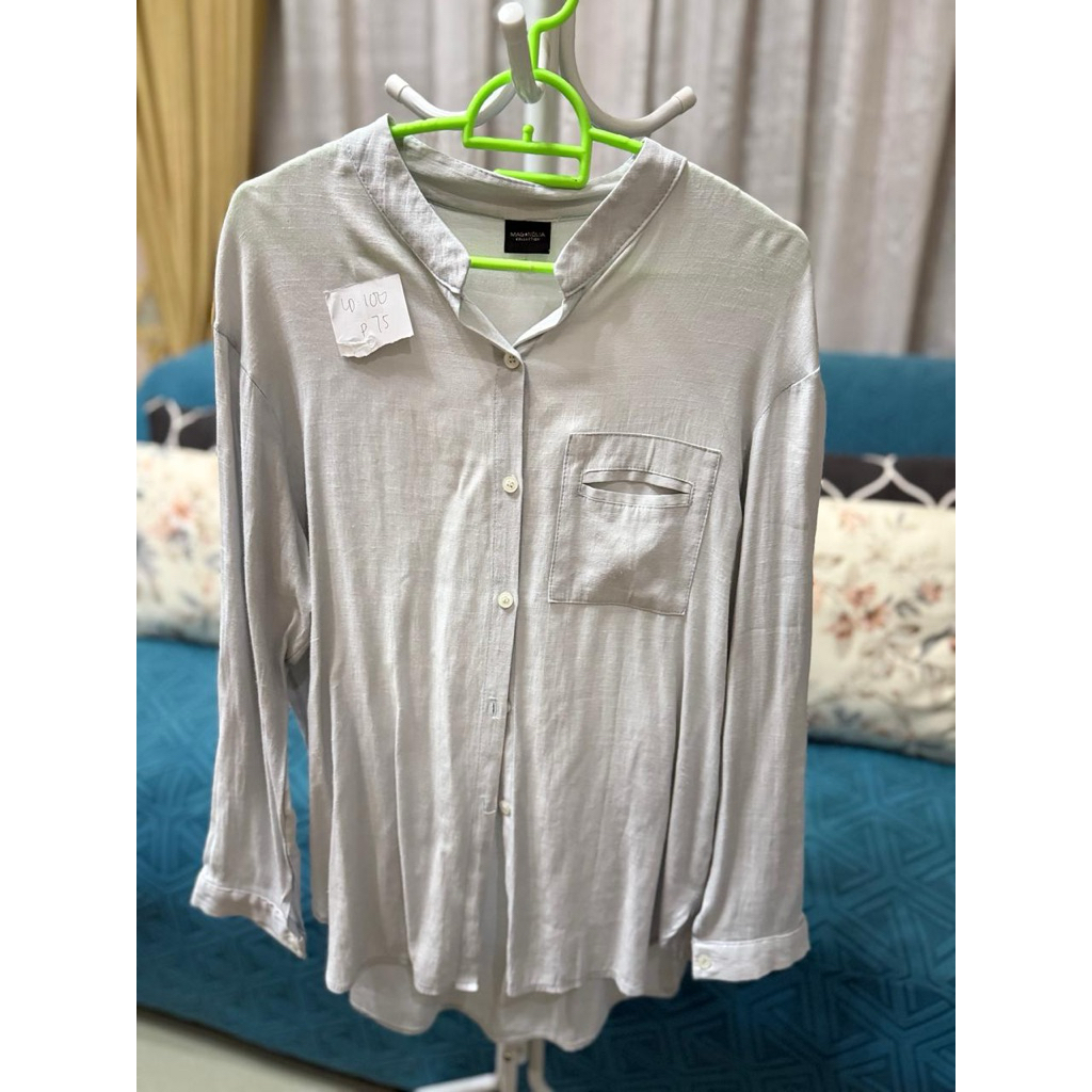 kemeja soft blue