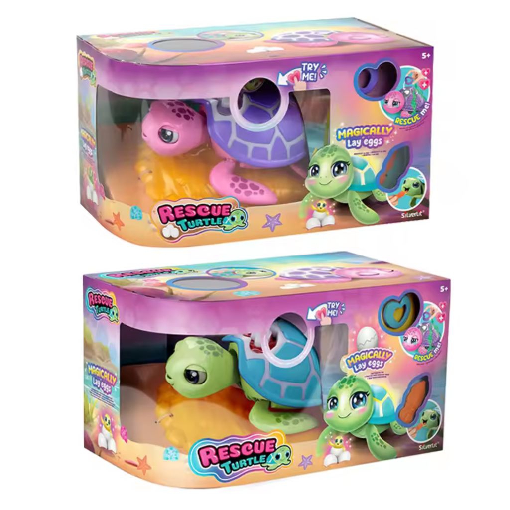 Silverlit rescue turtle pet with color changing shell lay egg original