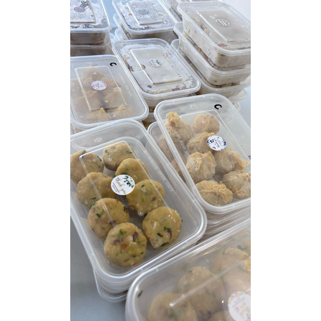 

Ekado telur puyuh /Ekado cheese / Nori bites / tori ball hokben /perkedel ayam /bakso ayam rambutan /