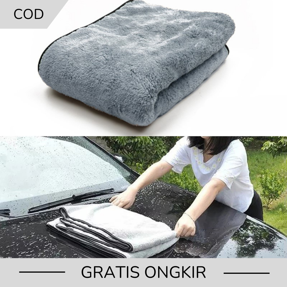 40x60cm Lap Microfiber Jumbo Mobil Kain Lap Microfiber Mobil Handuk Cuci Mobil
