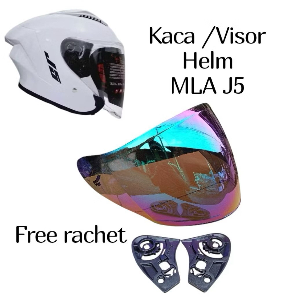Kaca Helm MLA J5 ST15 RR15/ Visor Kaca Helm MLA ST15 RR15 Gratis Rachet