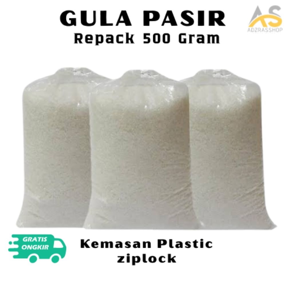

9.9 Gula Pasir Putih Curah Ukuran 500 Gram Kemasan Plastic Ziplock