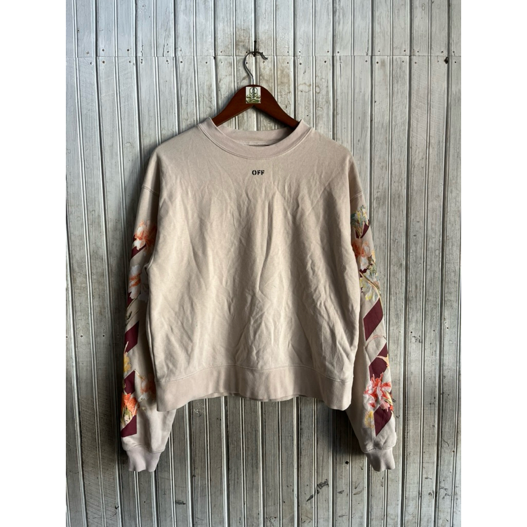 Crewneck Off White Flower