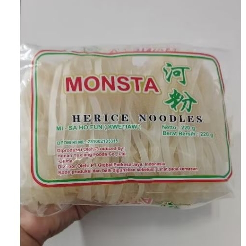 

monsta herice noodles/ kwetiaw kering / mi-sa ho fun/ kwetiaw 220gr