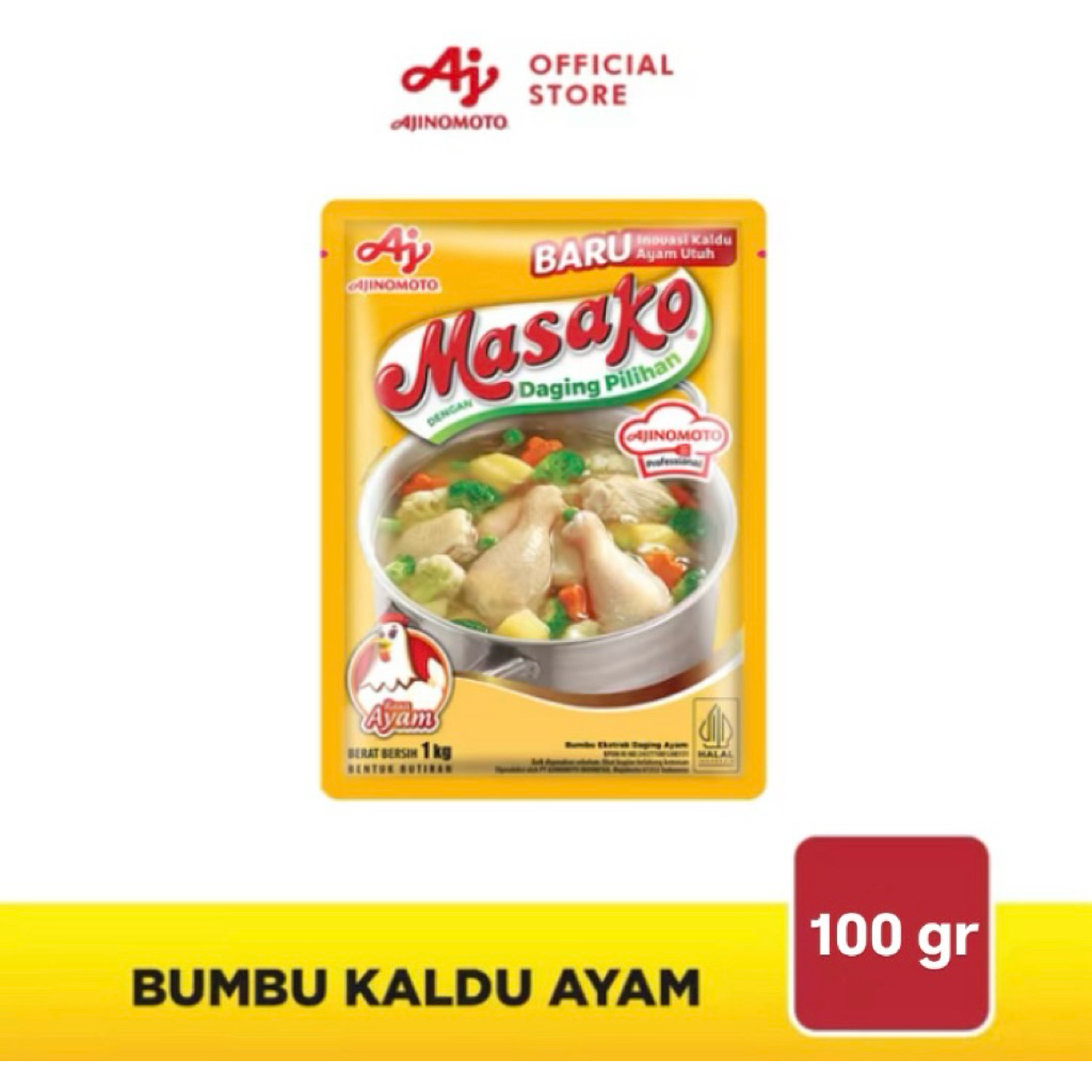 

Masako® Bumbu Kaldu Ayam Penyedap Rasa 100 gram