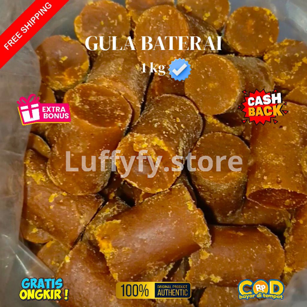 

Gula Merah 1kg Bentuk Baterai Gula Jawa Gula Kelapa Super TOP
