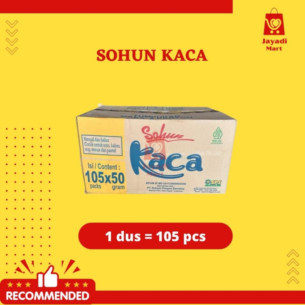 

[DUS] SOUN KACA SOHUN MERK SPS ISI 105PCS × 50GR
