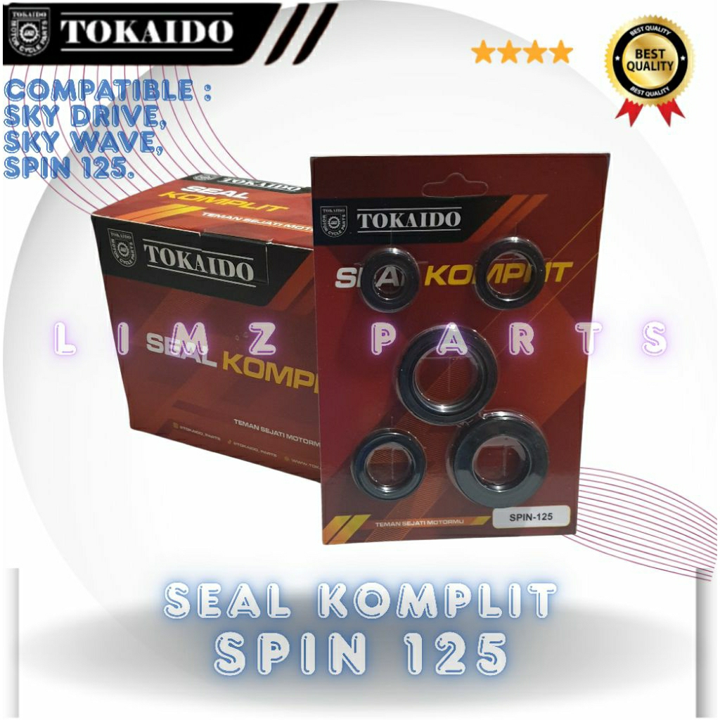 SEAL SIL KIT SET KOMPLIT MESIN ENGINE SPIN 125 TOKAIDO.COMPATIBLE:
SPIN 125,
SKY DRIVE,
SKY WAVE.