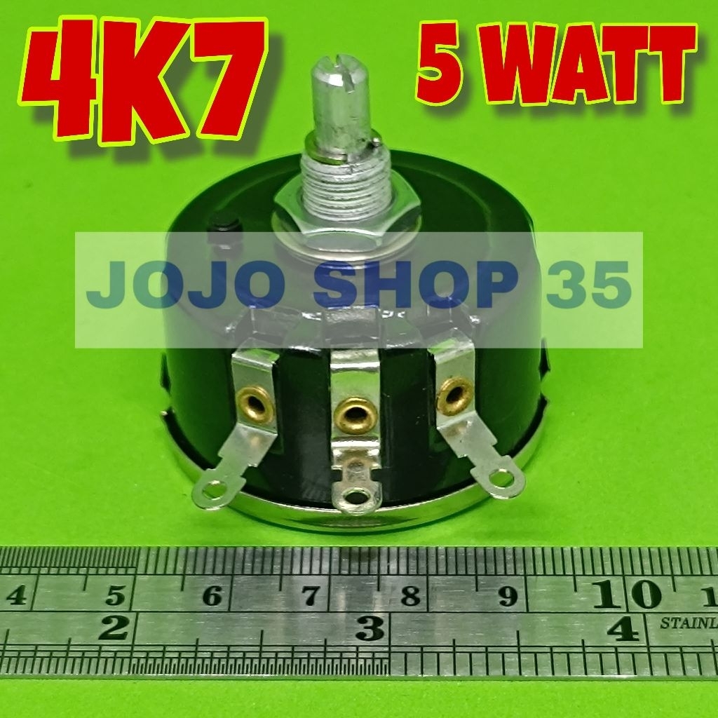 1PC POTENSIOMETER 5WATT 4K7 WX112 WX050 WIREWOUND potensiometer 5watt 4k7 WX112 wx050 wirewound 5 wa