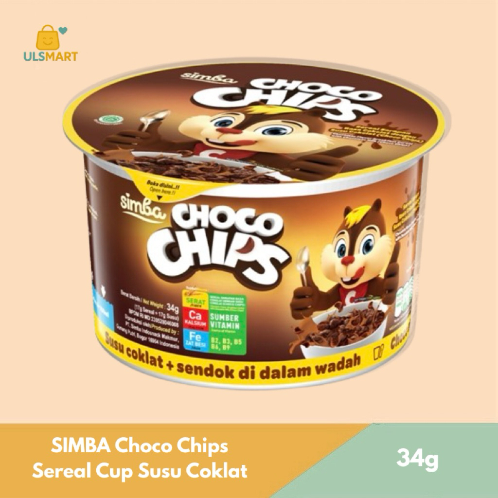 

SIMBA Choco Chips Sereal Cup Susu Coklat 34 g