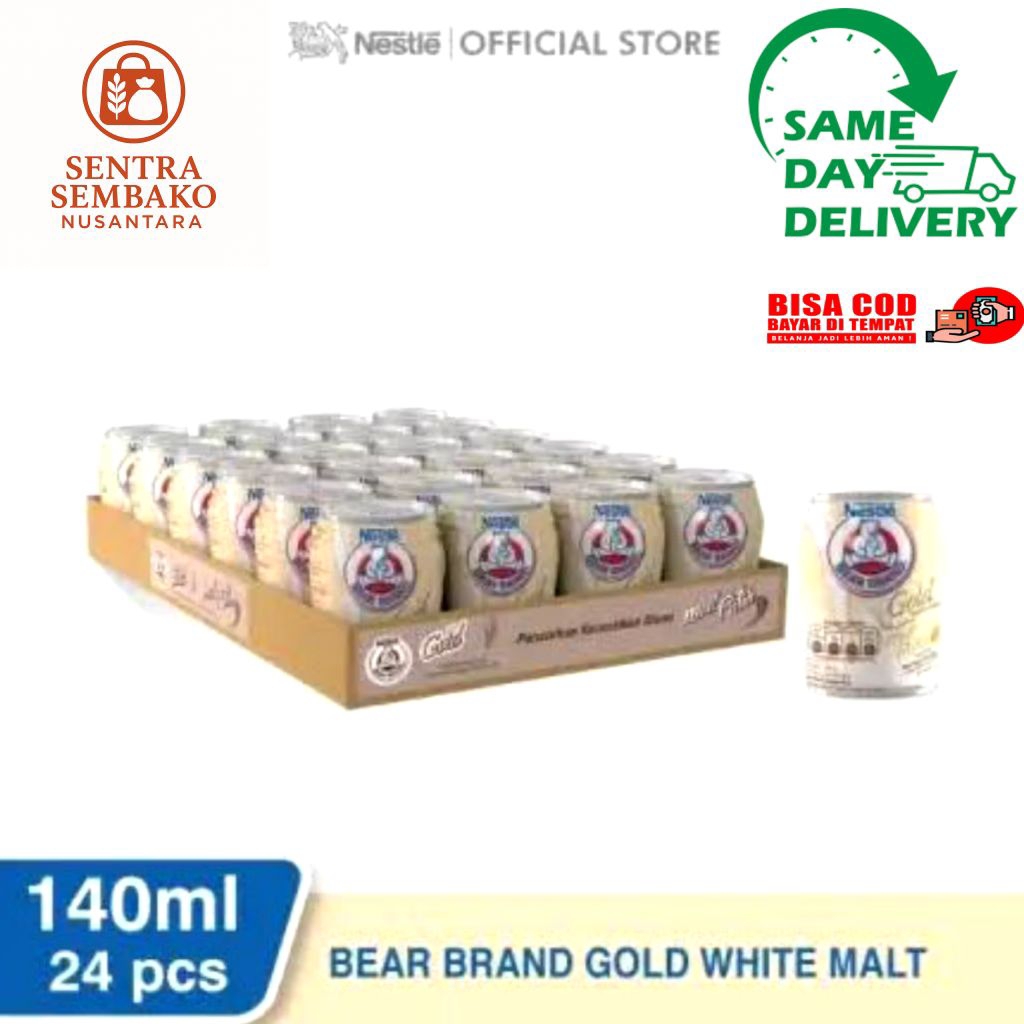 

Bear Brand Gold White Malt 140ml – Isi 1 Kaleng | Packing Aman, Halal, Segel Pabrik, Garansi Utuh