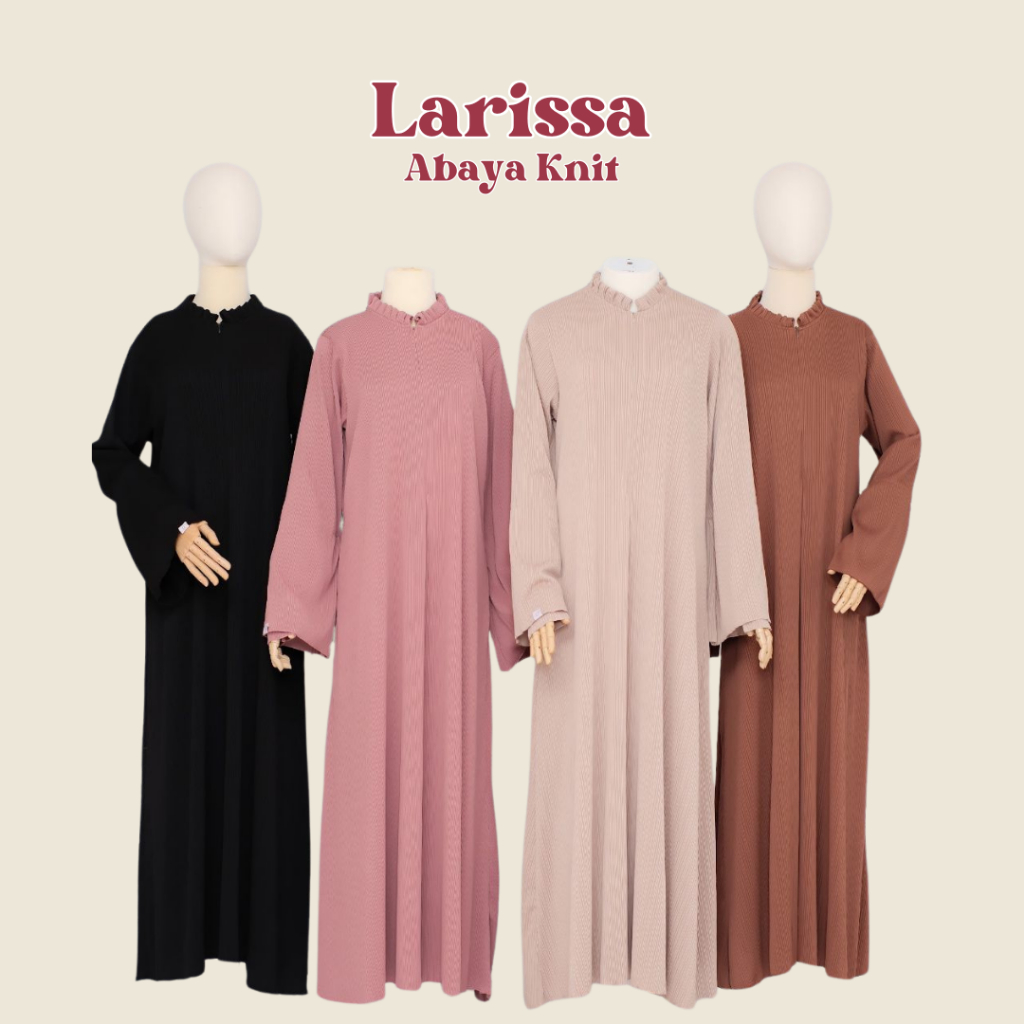 IMAZAN Gamis Abaya Wanita Knit Premium Batwing Plisket Dress Muslimah Busui Friendly Larissa Series