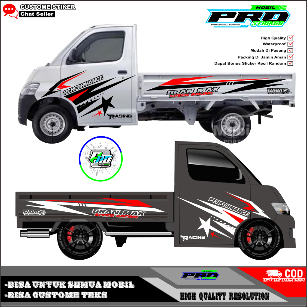 NEW stiker Daihatsu Gran Max Pick Up murah STICKER STIKER PICK UP GRANMAX STIKER MOBIL DAIHATSU