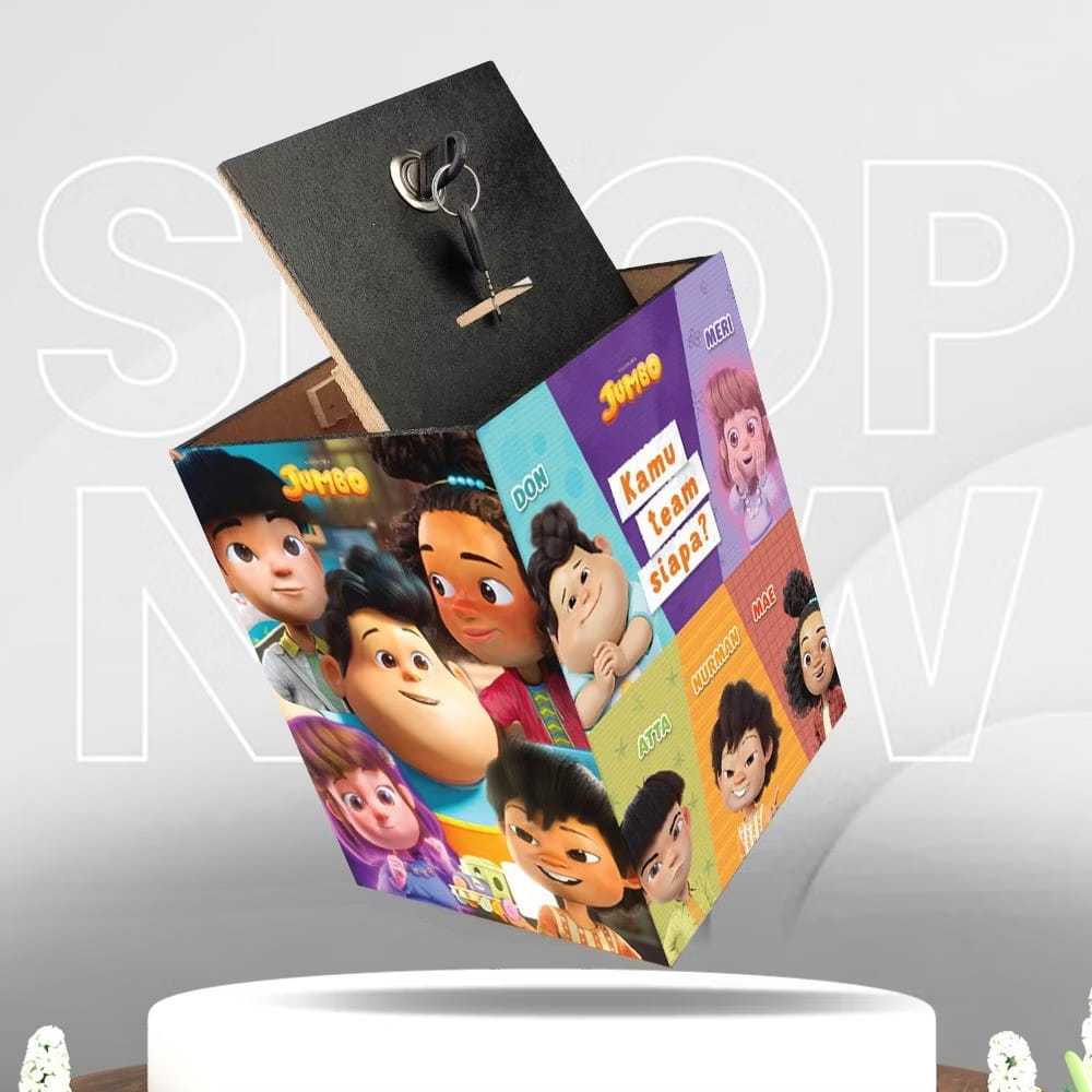 Celengan Kunci Gembok Karakter Jombo Viral celengan lucu aesthetic Anti Rayap