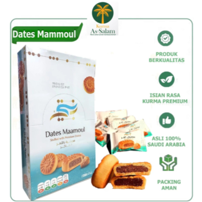 

Dates Maamoul Sukkari - Kue Kurma - Pia Kurma - Biskuit Kurma Premium Asli Saudi Arabia
